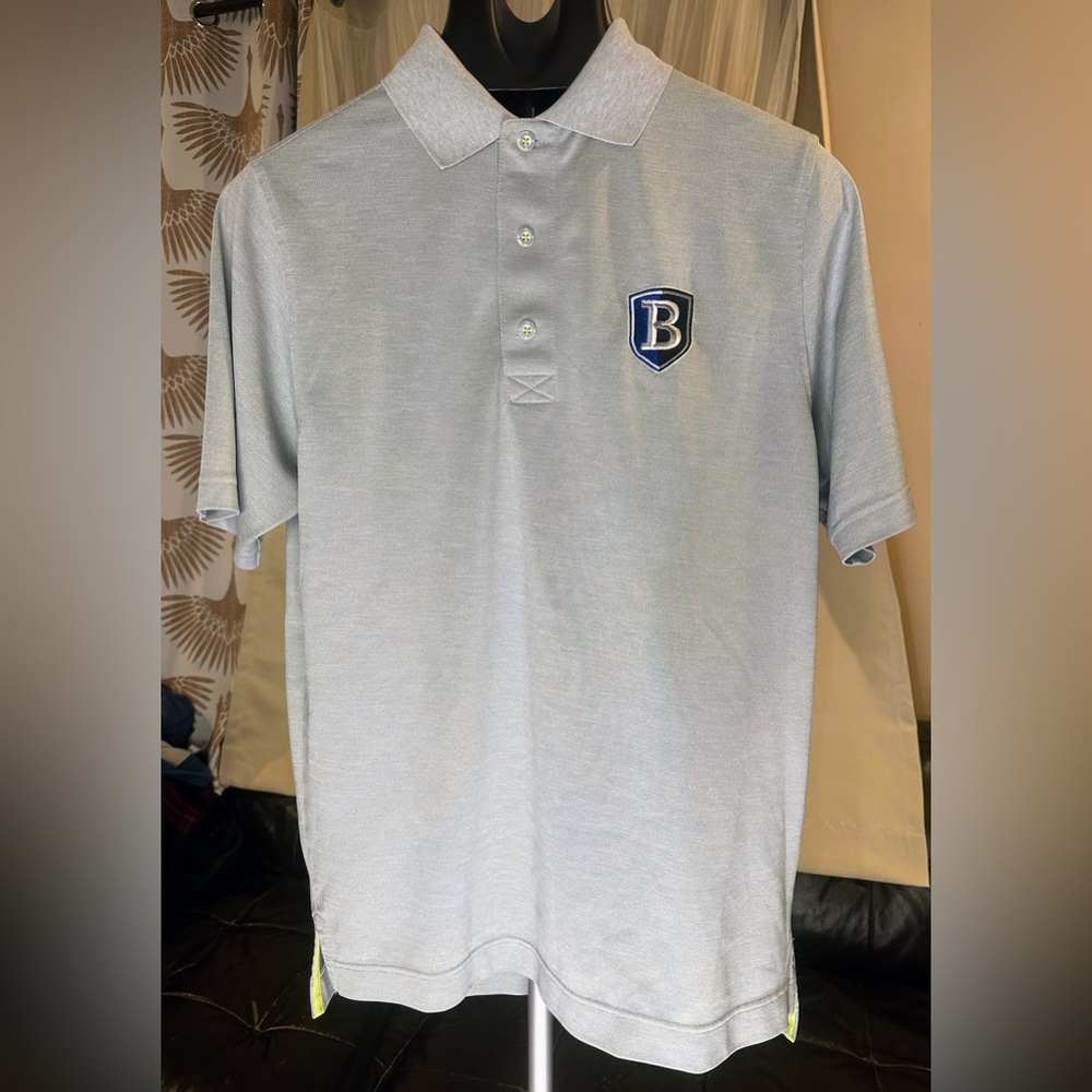 FootJoy Bentley Falcons Golf Polo | Small | Gray Athletic Fit